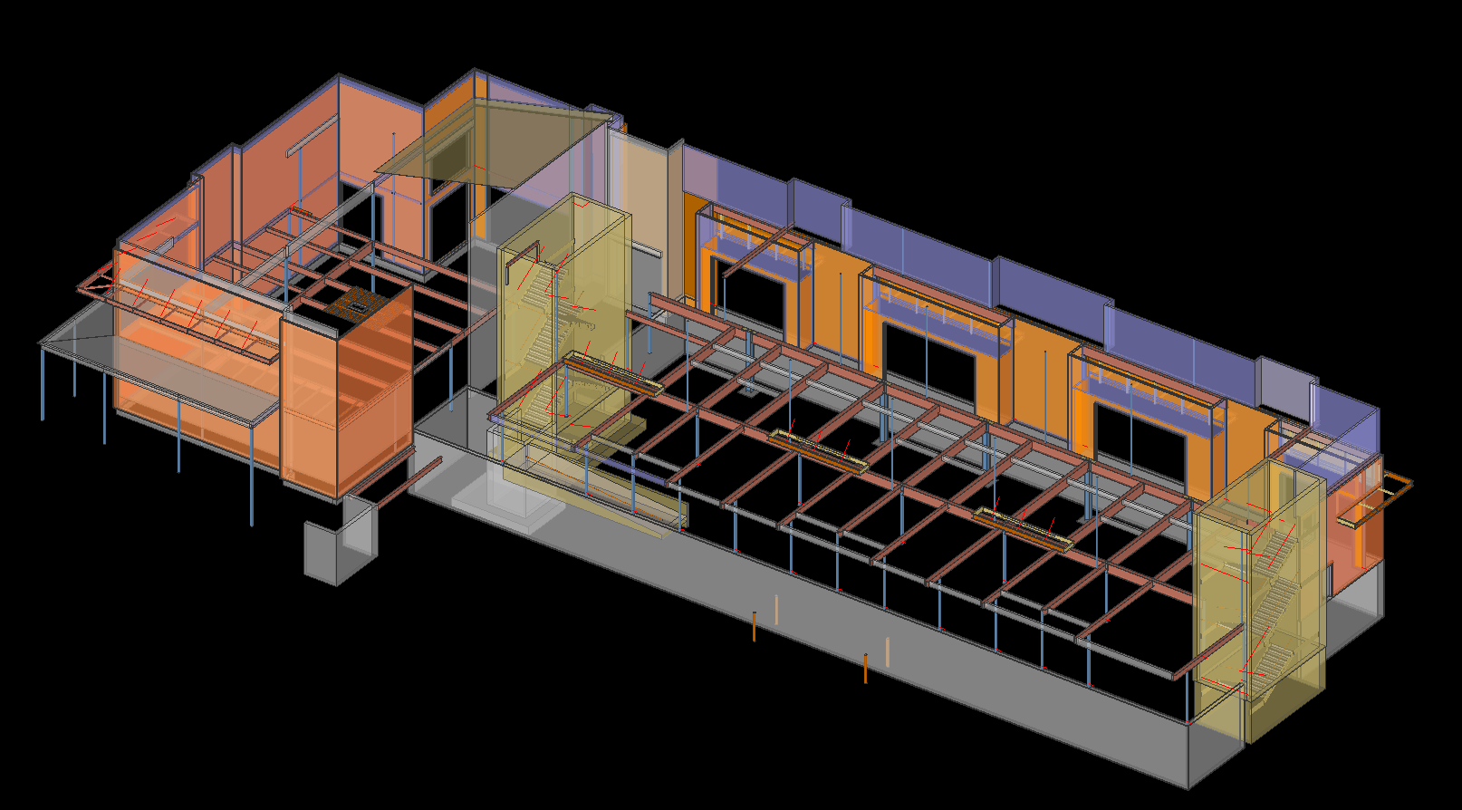 Modular steel enclosure 3D
